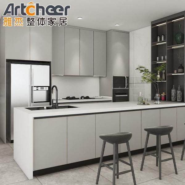 Modern Kitchen Furniture Kitchen Cabinet Set with Outdoor BBQ Design and Sofa Close Hinges