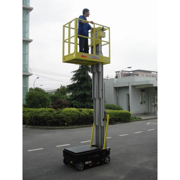 Motor Driven 5m Height Aerial Work Platform Self Driven Dual Mast Lightweight