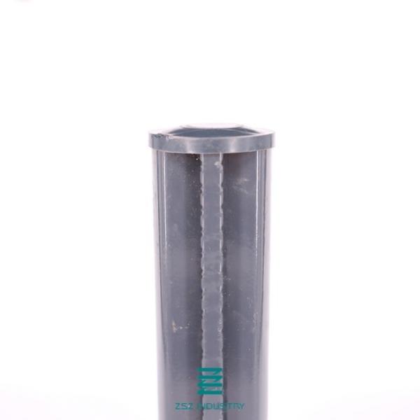 D Type 48mm PVC Fence Post Easy Installation For Welded Wire Mesh Fence