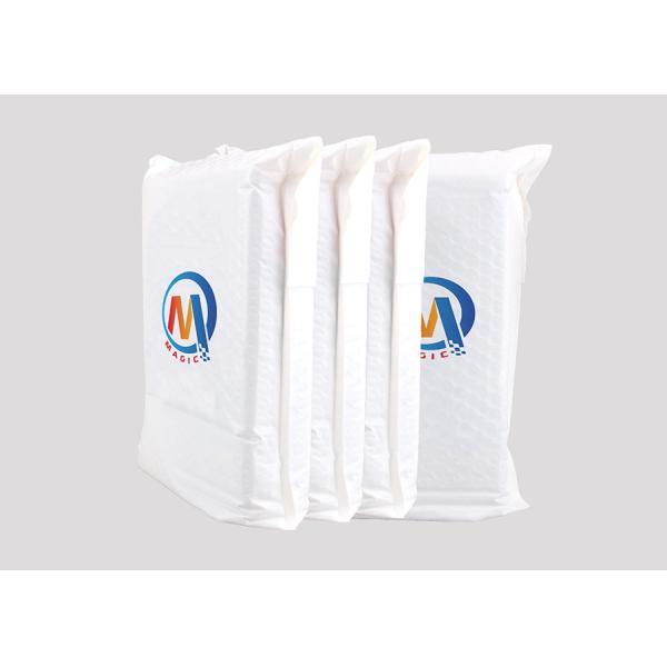 White Padded Bubble Poly Mailer Envelopes For Online Shopping / Express Delivery