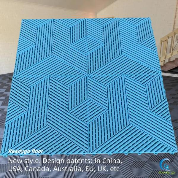 Polypropylene Garage Floor Tiles 2500Lbs Interlocking Garage Flooring Chemical Resistance