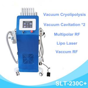 Cheap Cryo lipolysis Laser Slimming Machine / Vacuum Cavitation Cellulite Removal for sale