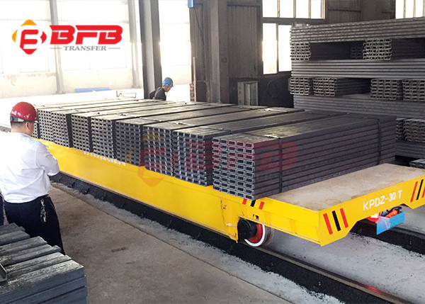 Steel Factory Handler Electric Rail Transfer Car , DC Motor Material Handling Equipment CE / ISO Certificate