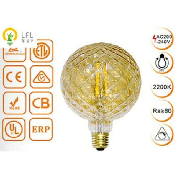 G125 Filament LED Lights For Home Decoration , Dimmable Pineapple Decorative LED Lamps