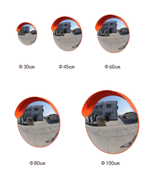 ABS Base PC Outdoor Road Safety Convex Accent Mirror , Convex Mirror 800mm