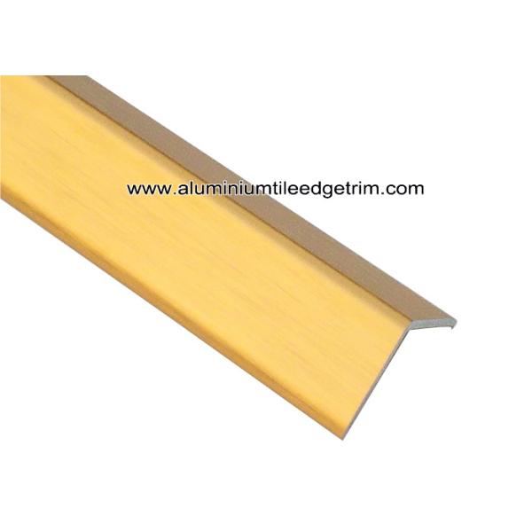 Shiny Golden Brushed Aluminum Corner Guards 2cm x 2cm For House Decoration