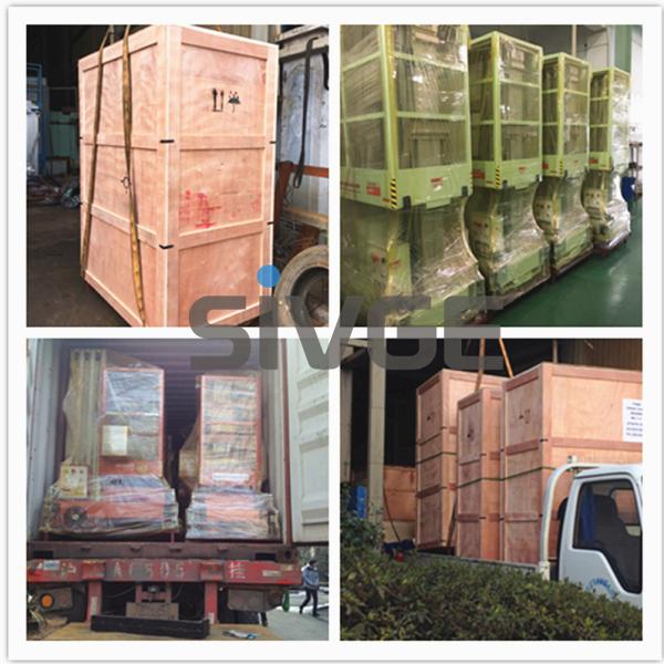 300kg Capacity Aerial Aluminum Work Platform Four Mast 14 Meter For Two Men