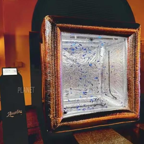 Portable Oxford 2.4m Inflatable Photo booth Cube Cash Cube Money Machine Booth /inflatable Cash Grabber