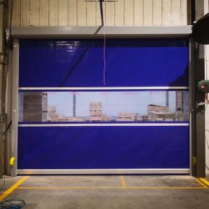 Cheap 2m/S 1.5KW PVC Curtain Industrial Sectional Overhead Door For Warehouse for sale