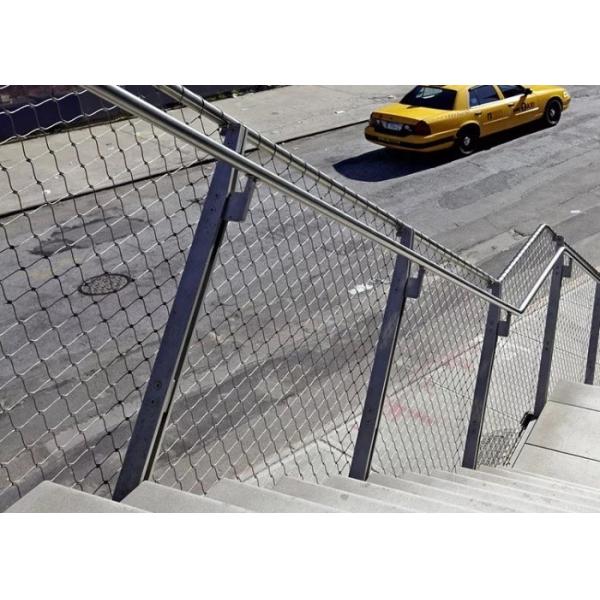 7×19 Stainless Steel Balustrade Cable Mesh Impact Resistant Customized