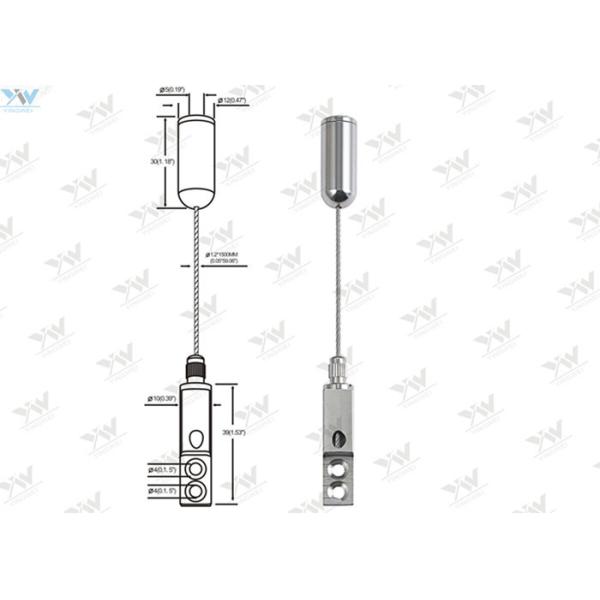 Ceiling Mounted Art Cable Hanging System / Wire Suspension Kit For Gallery Display