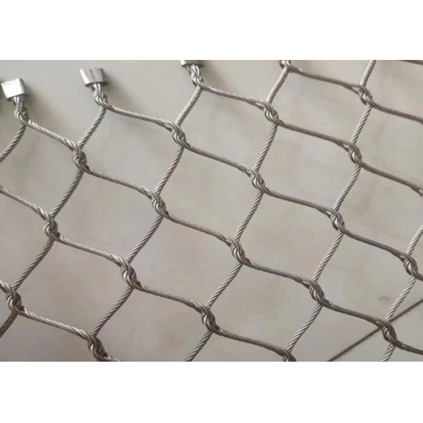 SS304 2mm Anti Rust Balustrade Cable Mesh 50*50 Stainless Steel Cable Mesh