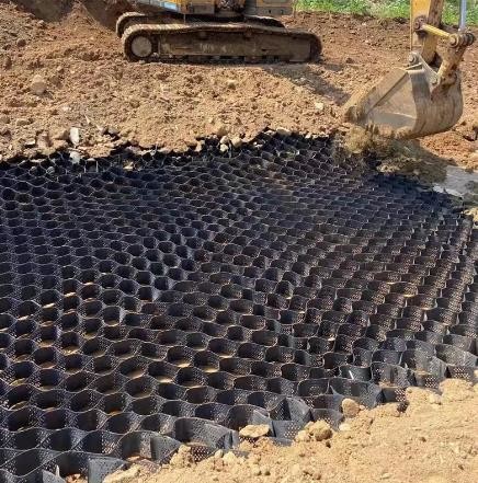 HDPE Plastic Perforated Geocell For Road Construction Grid Paver Geowebs