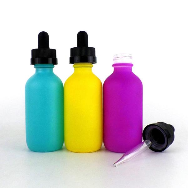 Custom Printed Colored 30ml Glass Dropper Bottles Luxury Cosmetic Packaging