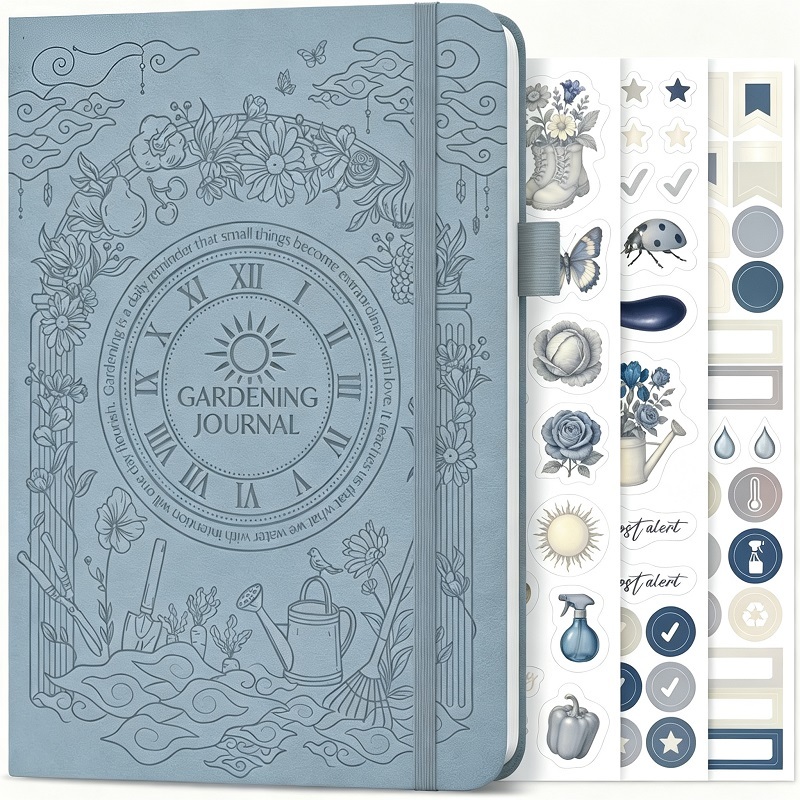 Garden Maintenance Log Book With Hardcover And Elastic Closure For Plant Tracking