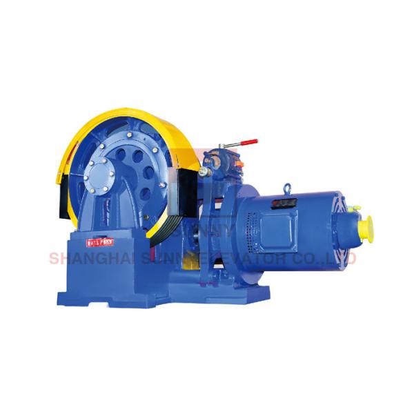 Sheave Diam 610mm Electric Motor For Elevator , Elevator Geared Traction Machine