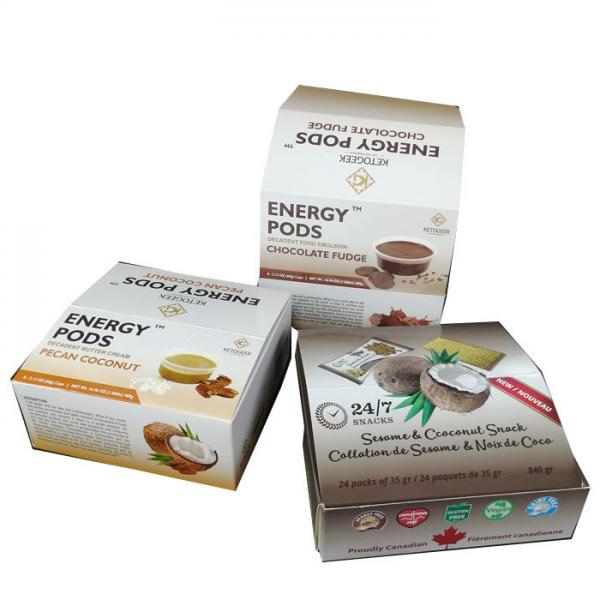 Factory Supplier Packaging Box Private Label Whey Protein Bar Display Box Energy Bar Snack Packaging Paper Boxes