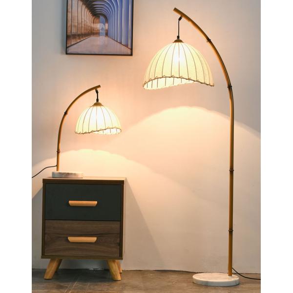 Retro Chinese bamboo floor lamp for homestayliving room sofa study bedside lamp