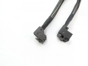 China 30AWG Elbow 0.5 Meter 1.6ft Serial Attached Scsi Cable on sale