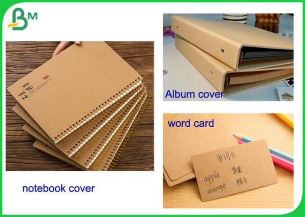 350g 400g Hight Strength Brown Kraft Paper Food Grade For Notebook Covers 