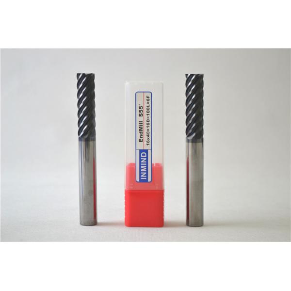 12 MM High Performance End Mills 0.2 - 0.3 UM Grain Size 45 Degree Helix Angle