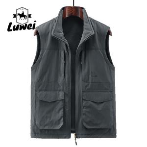 China Wholesale Custom High Quality Casual Loose Utility Clothes Sleeveless Waterproof Warmer Winter Vest For Men on sale