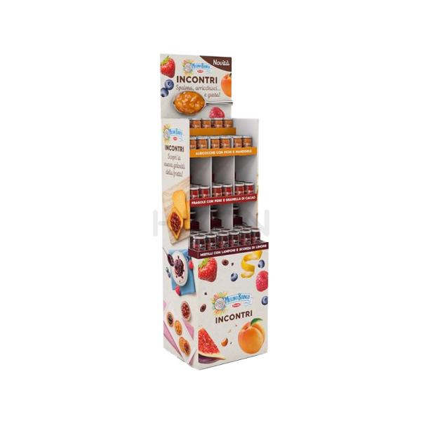 Potato Chip Display Rack 3 Tiered Food Display Cardboard Floor Displays