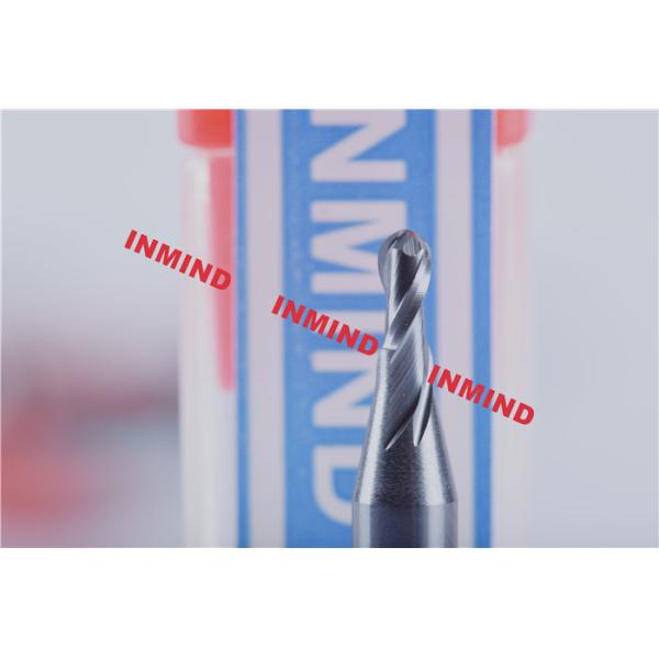 0.6mm SiN Coating HRC55 2 Flute Micro End Mill Ball Nose R0.25 / R0.3 mm