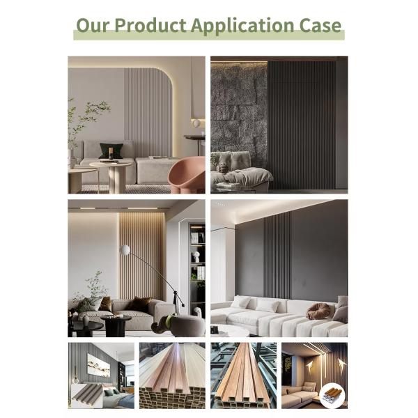 Wood Composite Interior Coloured Fluted Panel WPC Wall Panel Cladding