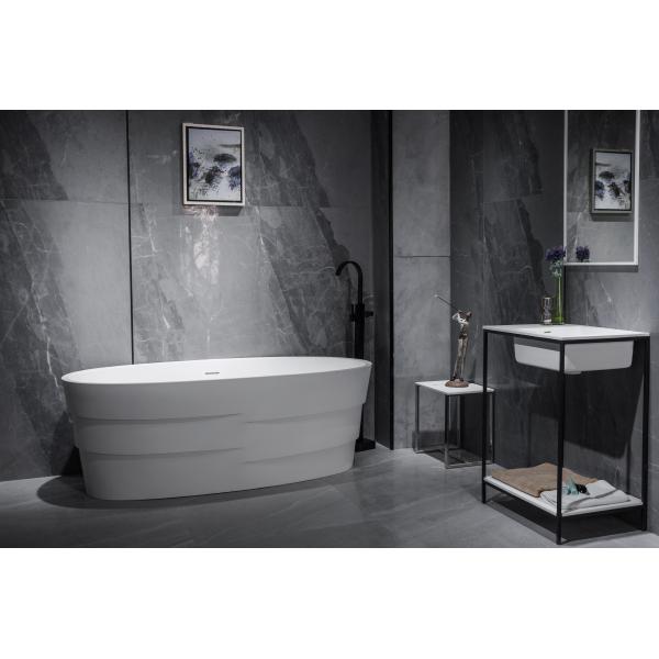 Small Size Freestanding Soaking Bathtub Center Drain Easy To Clean