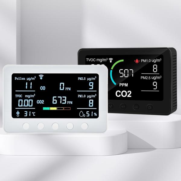 Mobile Sync Smart Air Quality Monitor Carbon Dioxide Pollen IAQ Monitoring