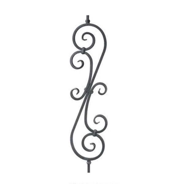 Outdoor Forged Ornamental Iron Parts Wrought Iron Balcony Balusters ISO9001