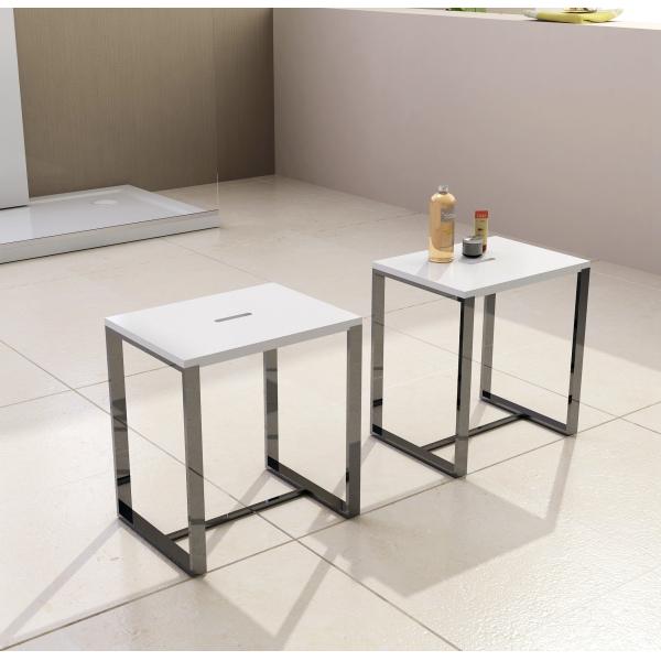 Professional  Resin 	Stone Shower Stool 400*300*430 White Grey Black Optional
