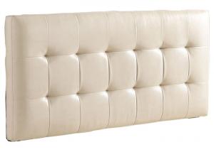 Cheap Modern White Padded Headboard Solid Wood Plywood Fabric Foam Material for sale