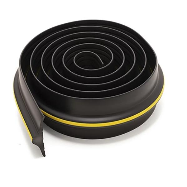Garage Door Seal Strip Weatherproof Strip Rubber Diy Weather Stripping Replacement Not Include Sealant/Adhesive (Black)