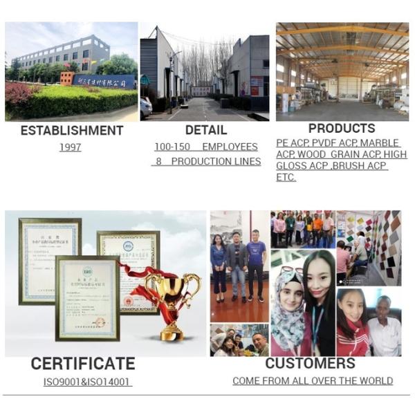 2440mm Fireproof Wooden ACP Wood Aluminum Composite Panel Exterior Wall Cladding