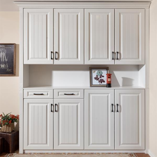 White Entrance Door Family Room Storage Cabinets Minimalist Storage Cabinet