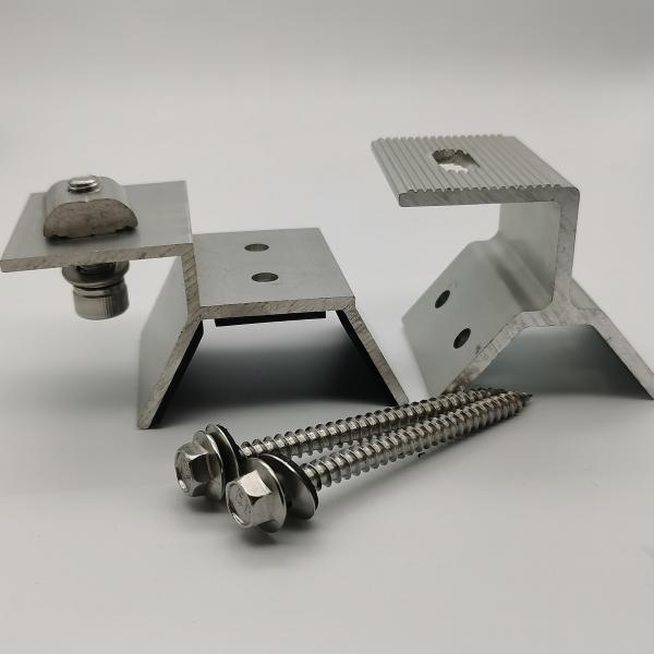 H-Beam Solar Grounding Clip Aluminium Mid Mount Clamp