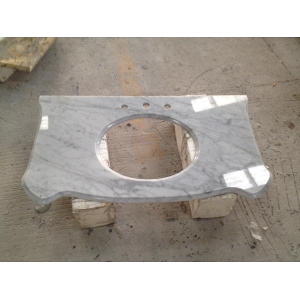 Bianco cararra white Venato marble bathroom vanity tops for hospitality rennovation