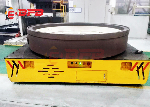 Dead Man Stop Heavy Duty Material Handling Carts , Trackless Rail Transfer Car