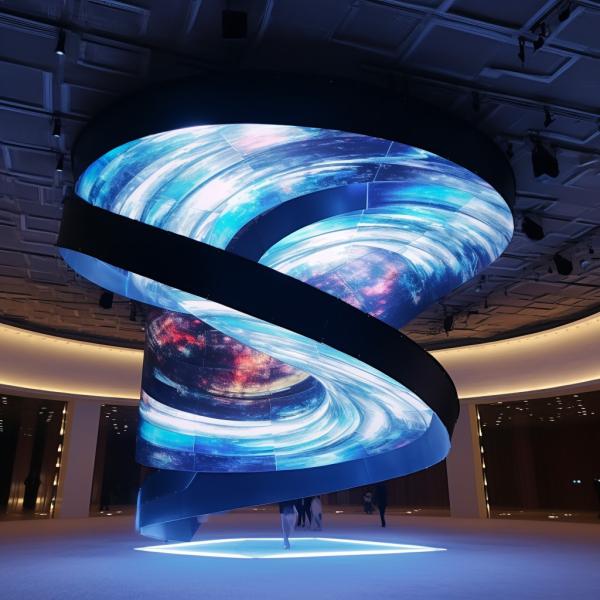 A Symphony of Light and Design Modern Curved LED Display Screen for  indoor event