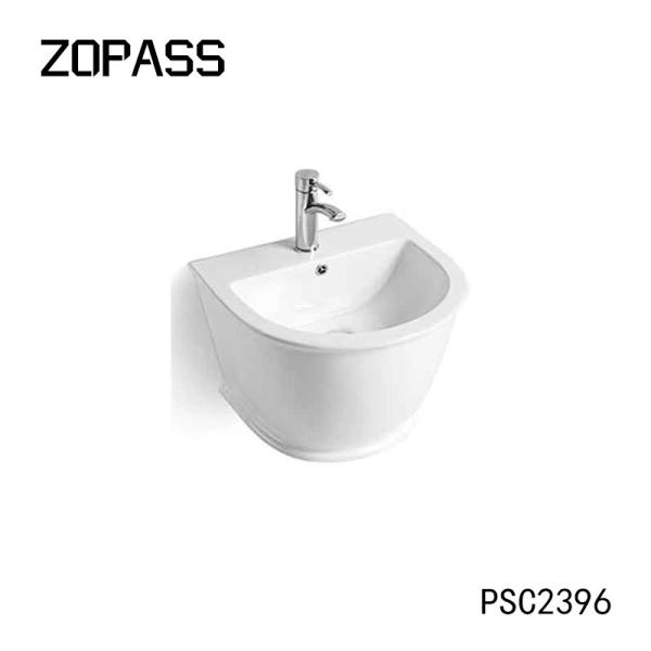 Chinese Manufacturers Solid Surface Vanity Mini Washing Cheap Ceramic Wall Hung Basin