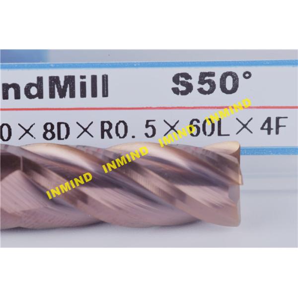 2 Flute 4 Flute Corner Radius End Mill with SiN AlTiN Coating R1.0 Corner