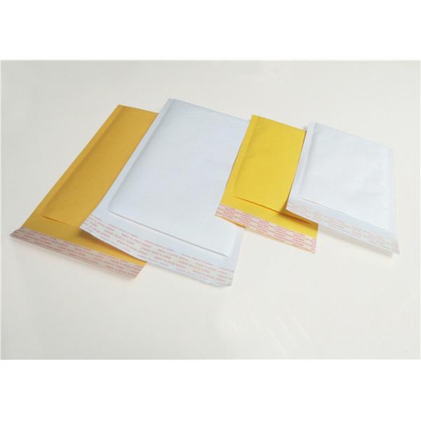 Shipping Size 4 Kraft Bubble Mailers  , White / Yellow Mailing Envelopes 9.5X14