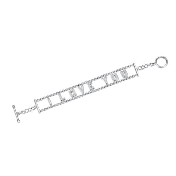 Romantic Couple Bracelets Diamond Bracelet 925 Silver CZ Bracelet For Couple