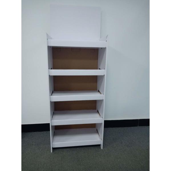 Cardboard Display White Floor Display Stand Rack Toy Cardboard Shelves