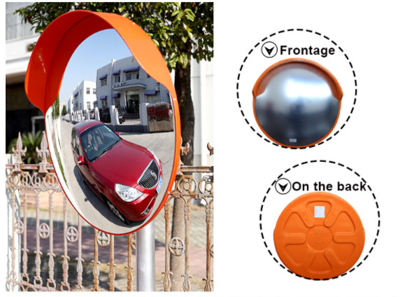 60cm Traffic Safety Outdoor Plastic Convex Mirror With 130 Degree Viewing Angle