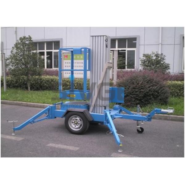 6 Meter Trailer Type Vertical Mast Lift Aerial Work Platform For Street Working