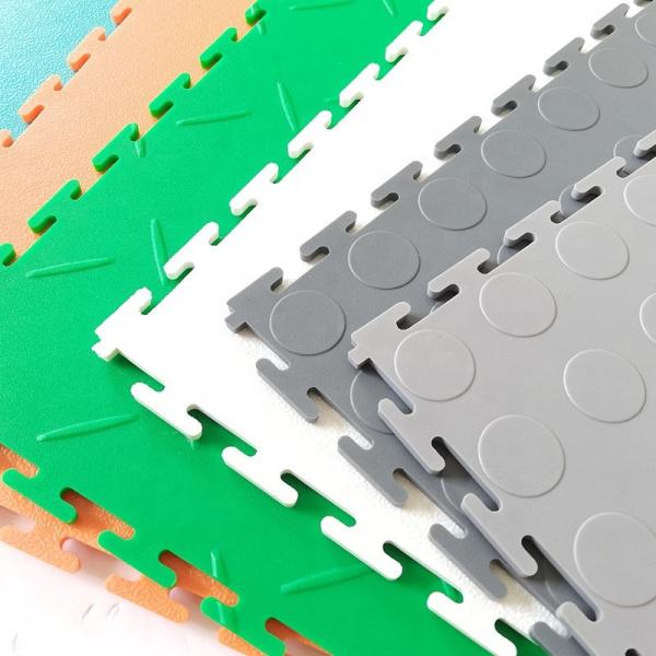 Colorful 6.5mm Garage Tiles PVC Interlocking Floor Tiles For Garage