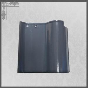 China S Type Glossy Ceramic Roof Tiles House Glazed 220mm Grey Clay Roof Tiles on sale